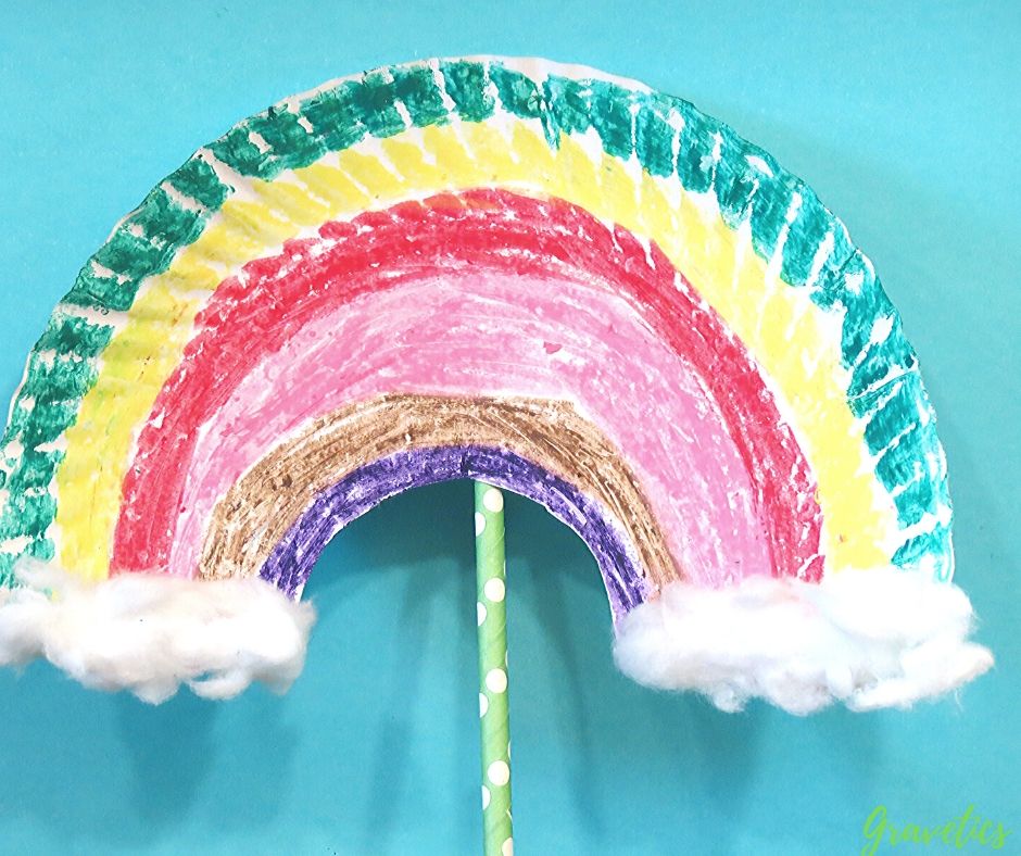 Paper Plate Rainbow Craft 