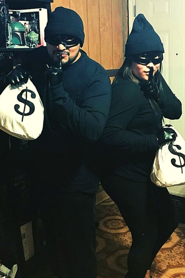 55 Creative Couples Halloween Costumes for an Unforgettable Night 17 Bank robbers Halloween costume