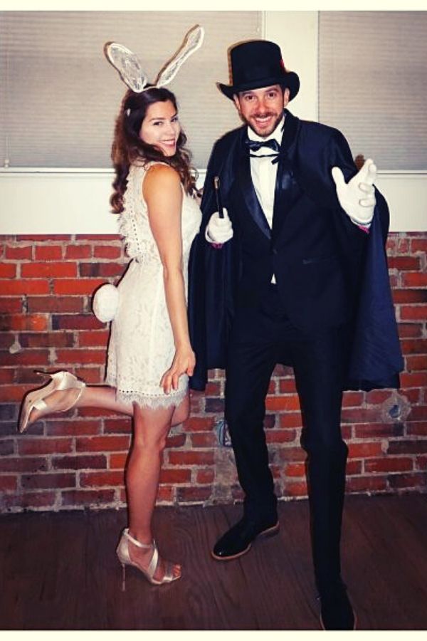 55 Creative Couples Halloween Costumes for an Unforgettable Night 4 Magician & His Bunny Halloween Couple Costume