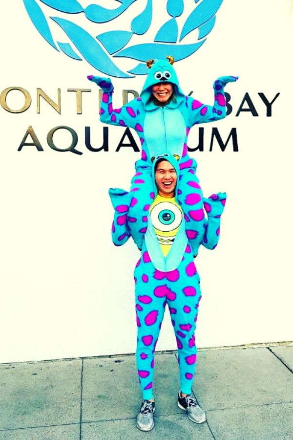55 Creative Couples Halloween Costumes for an Unforgettable Night 8 Monsters Inc Mike & Sully DIY