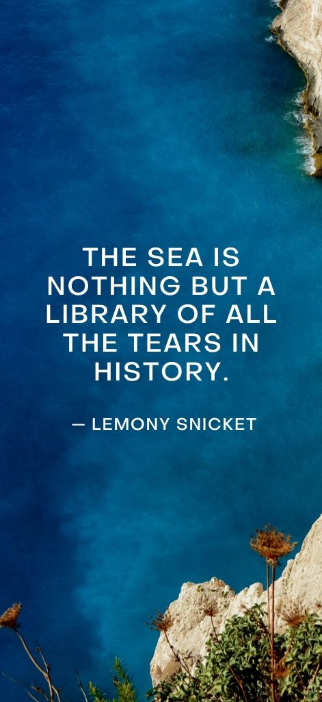The sea is nothing but a library of all the tears in history. — Lemony Snicket