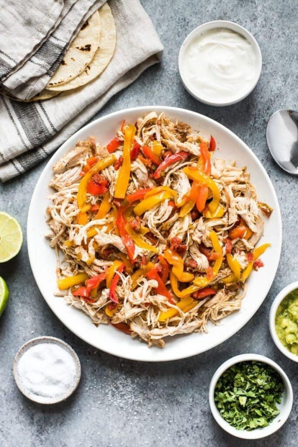 Easy Crockpot Chicken Fajitas from Isabel Eats.