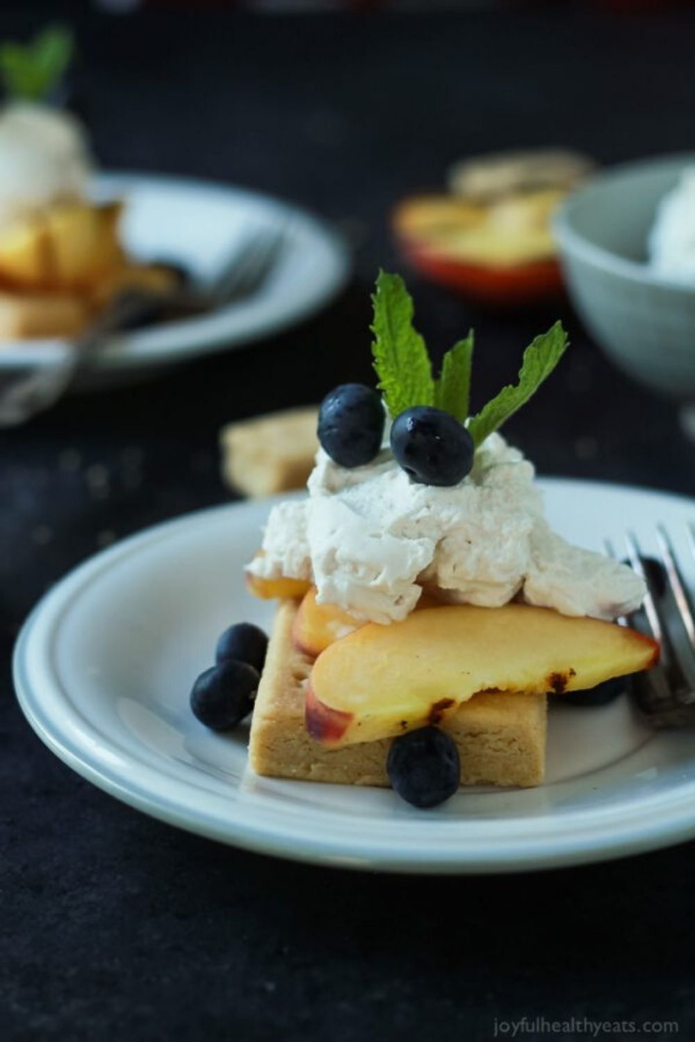 Grilled Peach Shortcake by Joyful Healthy Eats.