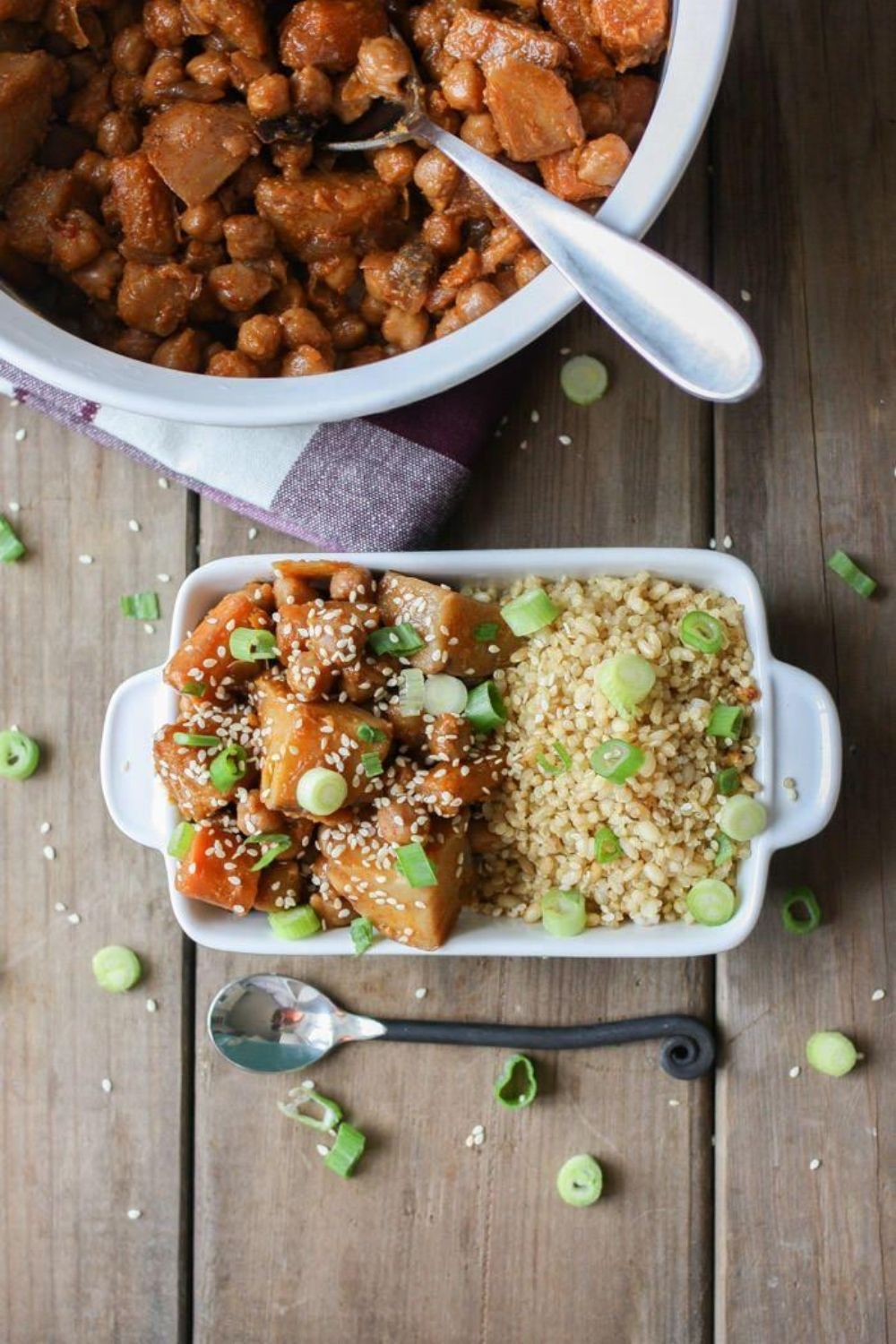 Korean Chickpea with Carrots and Potatoes over Quinoa
