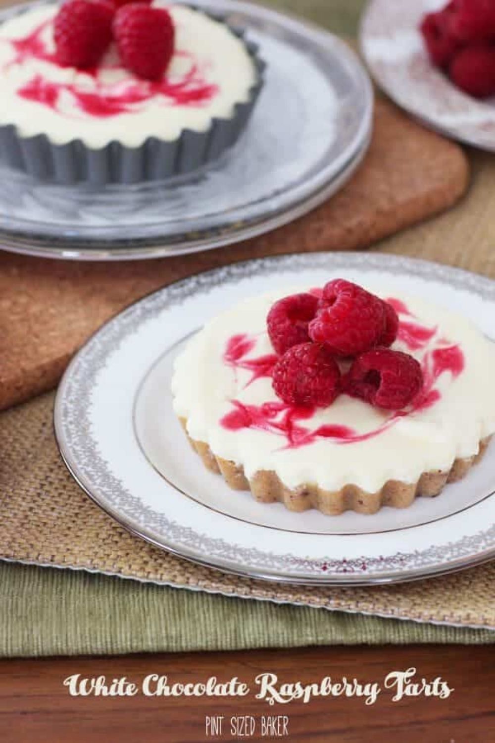 White Chocolate Raspberry Tarts by Pint Sized Baker.