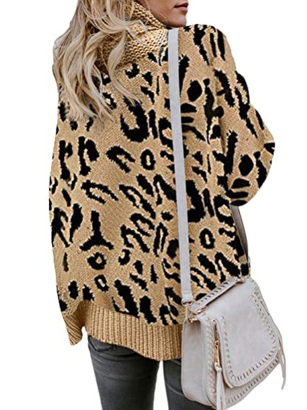 Camel Yes, but also with a leopard touch! Best Sweaters for Women