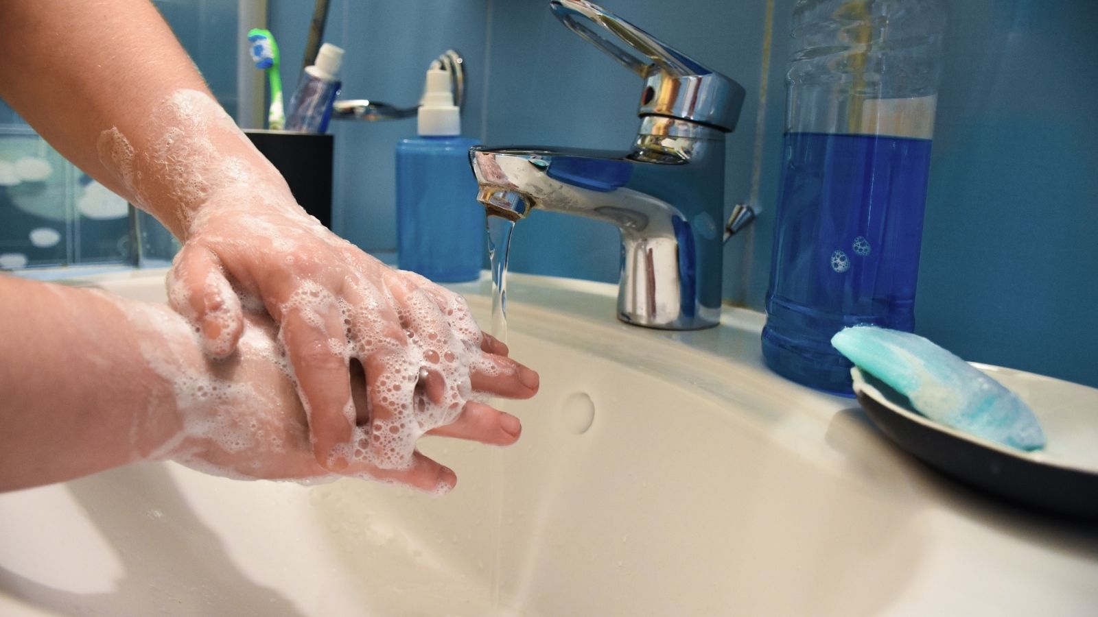 Wash your hands using antibacterial soap