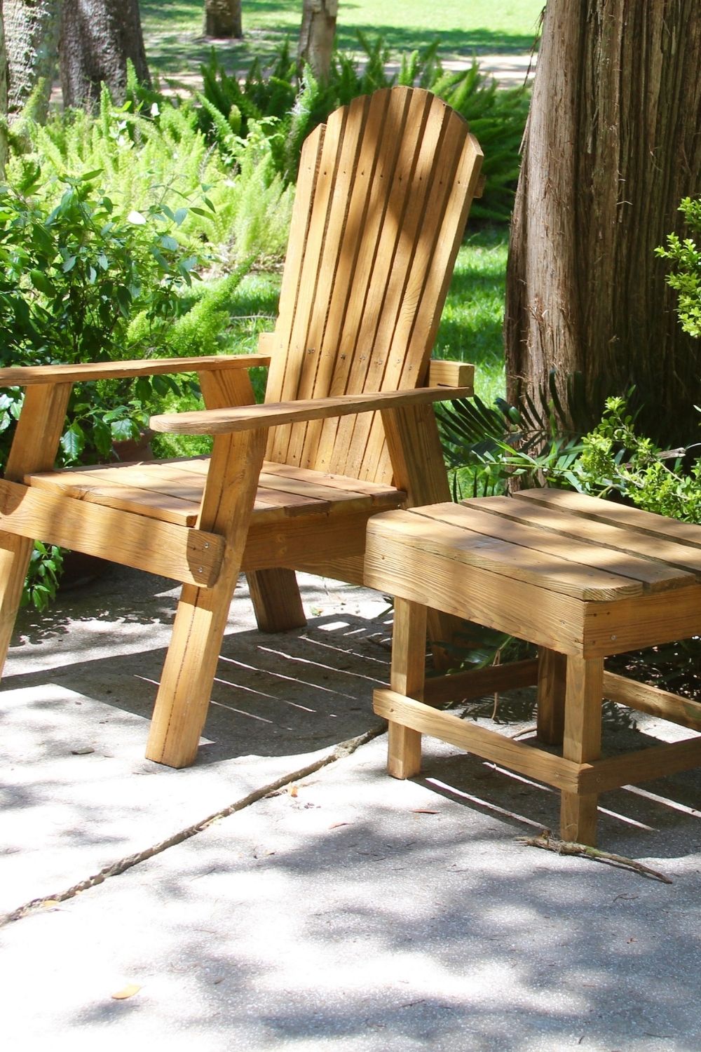 A woven lawn chair would be the best furniture for the deck