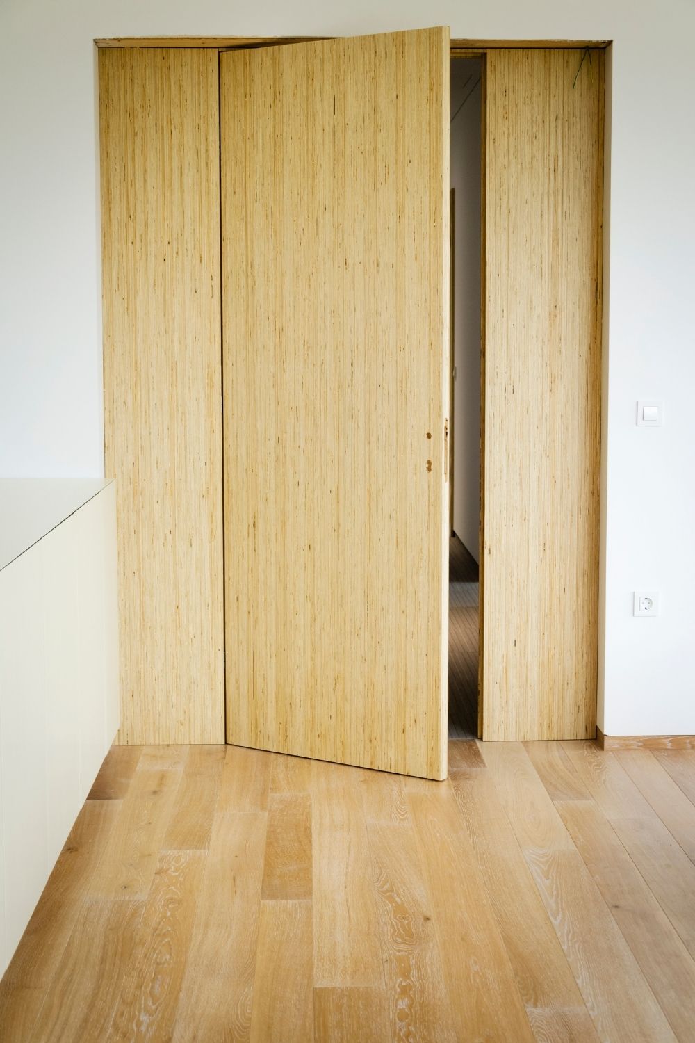 Natural wooden tone door