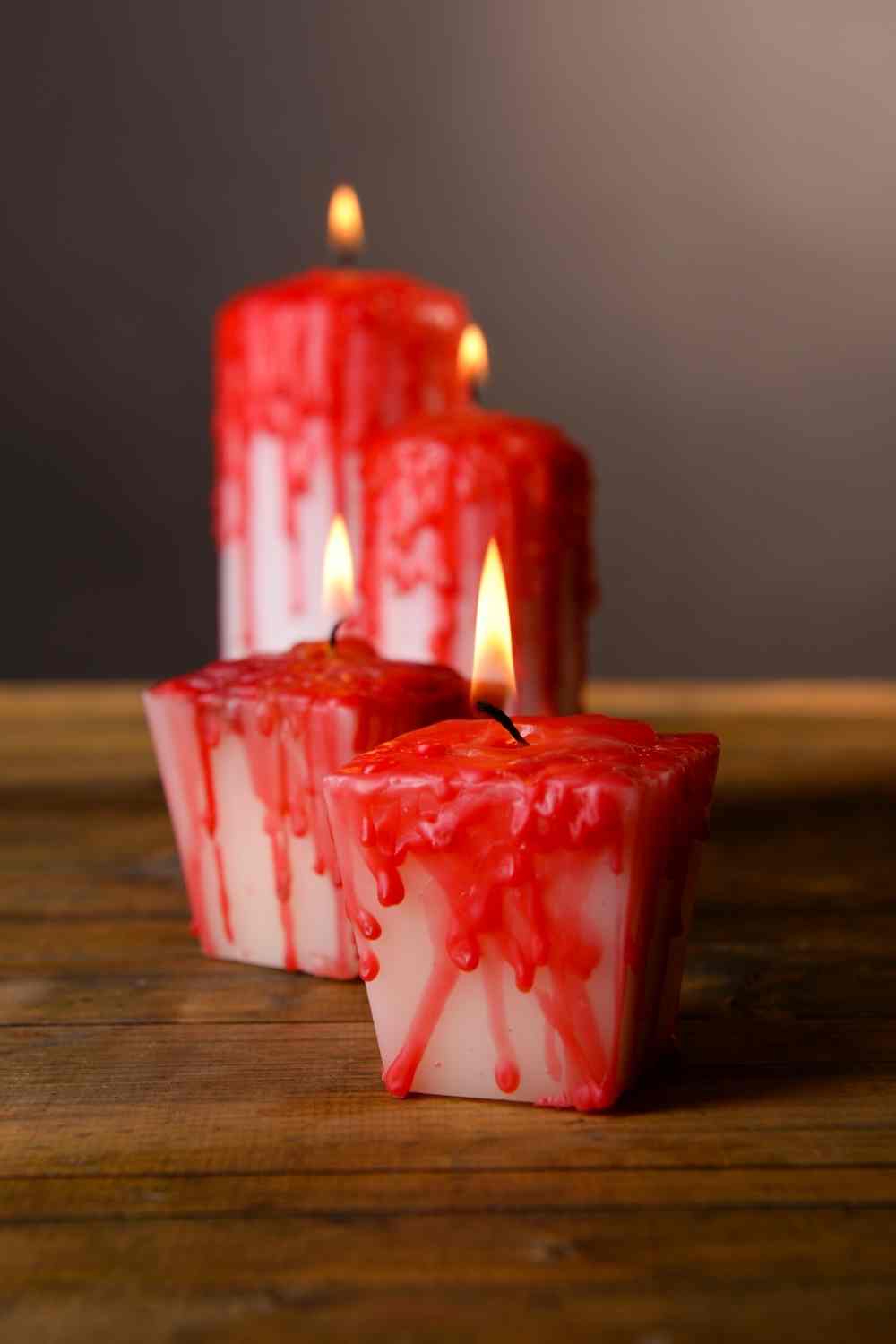 10 Easy And Simple Party Hacks For Your Halloween Party 3 Blood Candles