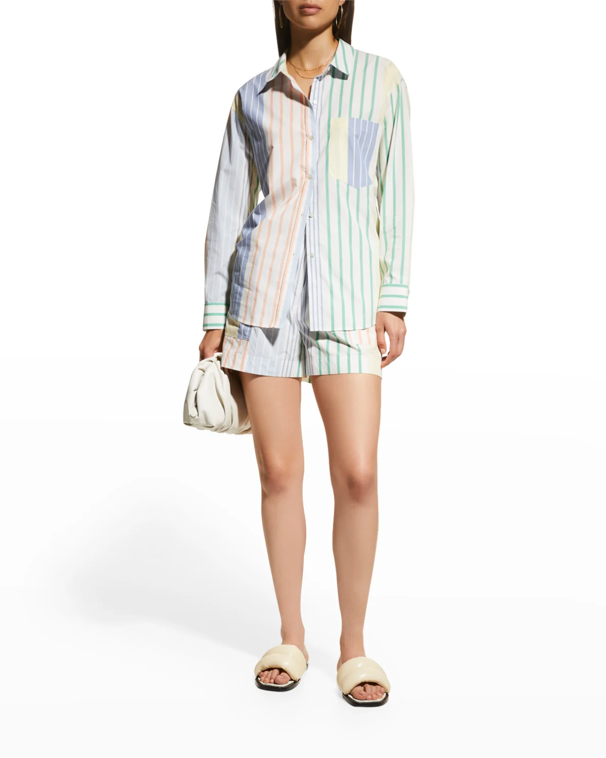 Arlo Pastel Striped Button-Front Shirt