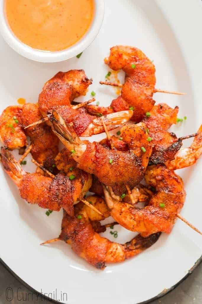 Bacon Wrapped Shrimp Skewers