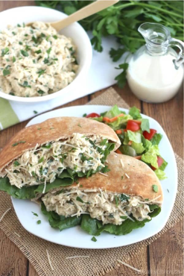 CHICKEN CEASAR SANDWHICHES WITH CROCKPOT
