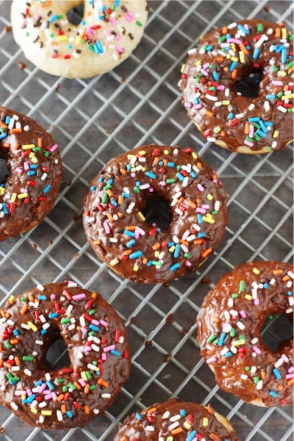 CHOCOLATE GLAZED BAKED DONUTS
