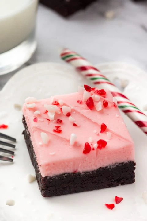 Candy Cane Brownies