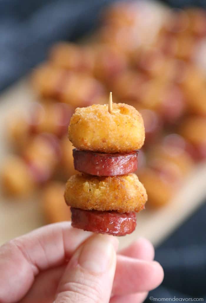 33 Best Toothpick Appetizers for a Party on a Budget 24 Cheese Curd and Sausage Skewers