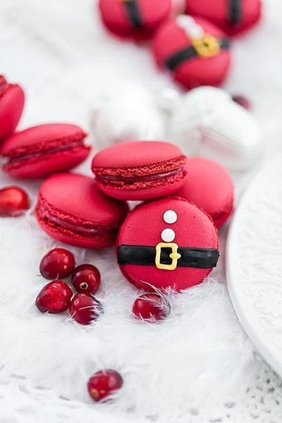 Christmas Cranberry Macarons