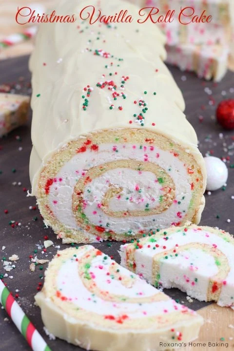 Christmas Vanilla Roll Cake