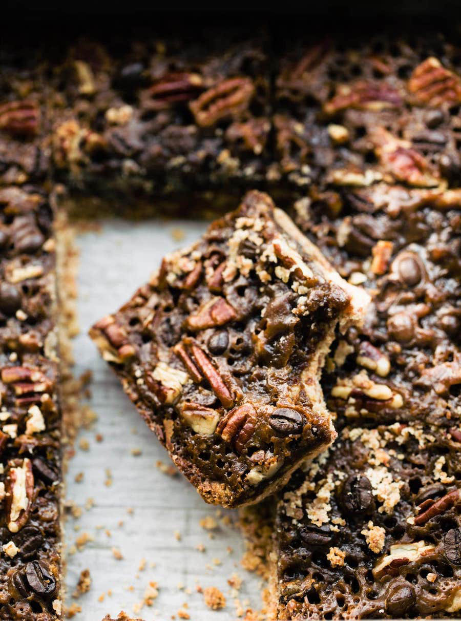 Coffee Pecan Pie Bars