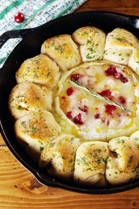 Cranberry Brie Biscuit Dip