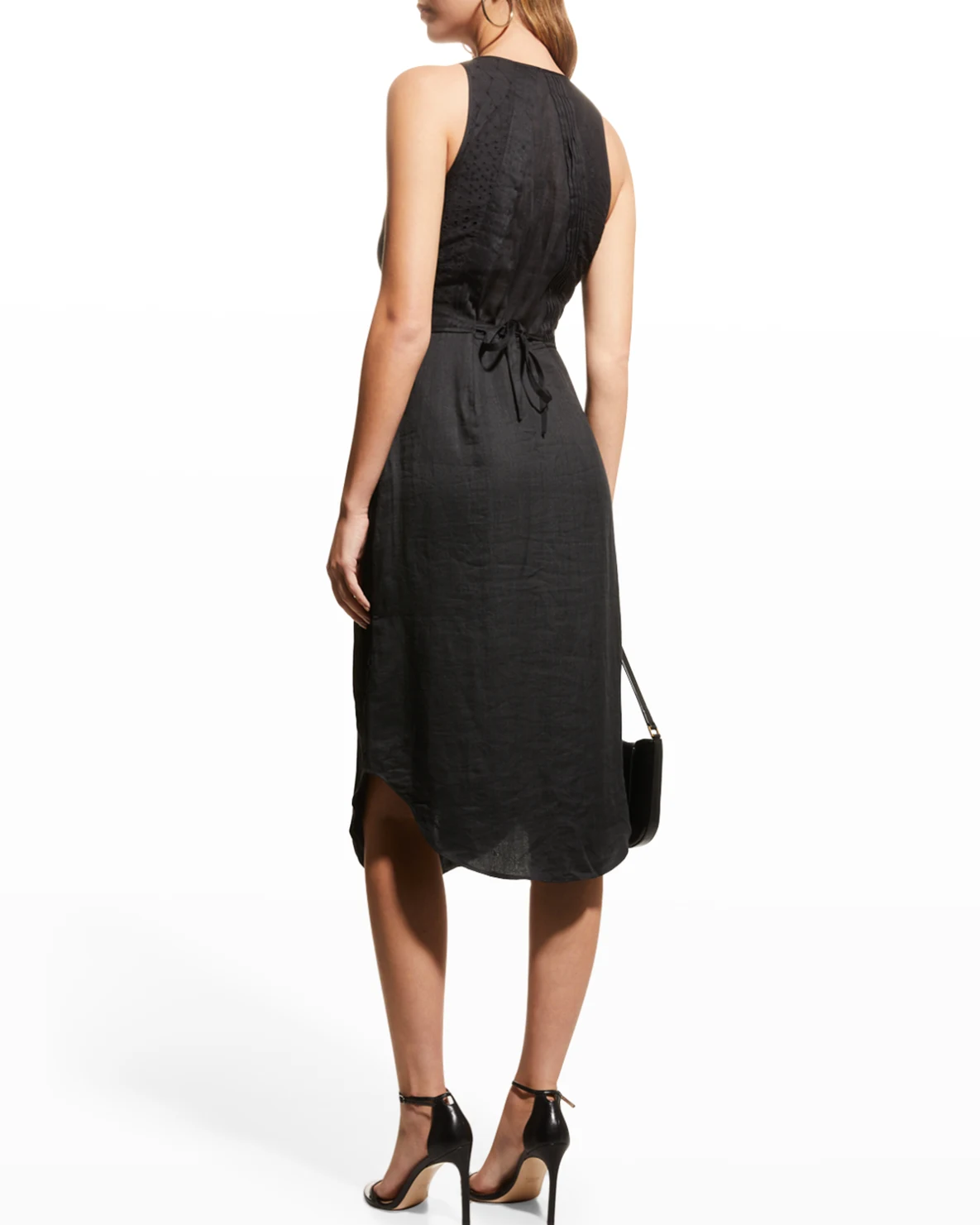 Criseli Linen Button-Front Midi Dress