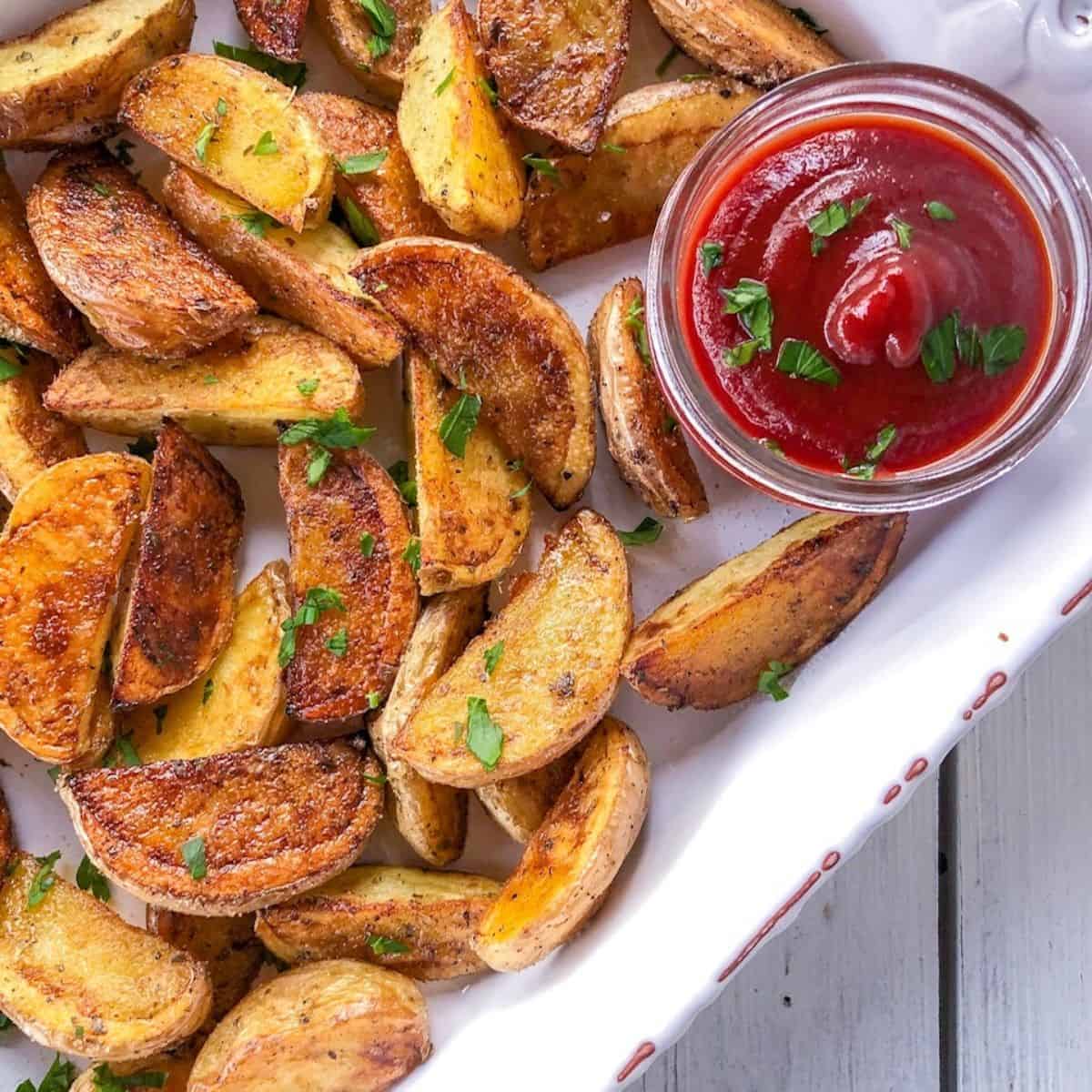 Crispy Seasoned Potato Wedges