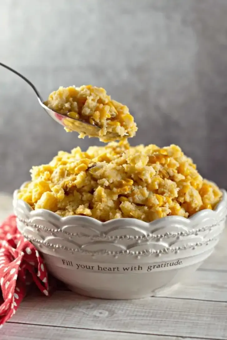 CrockPot Corn Casserole Recipe That's Creamy & Slightly Sweet