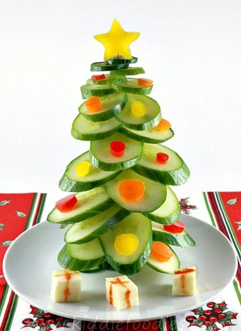 Cucumber Christmas Tree