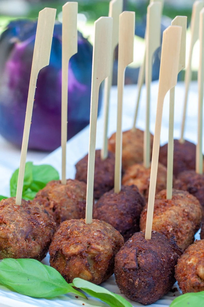 Deep Fried Eggplant Balls