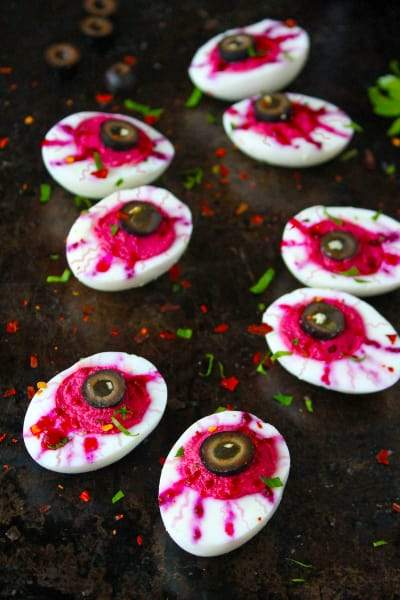 Deviled Eyeball Eggs