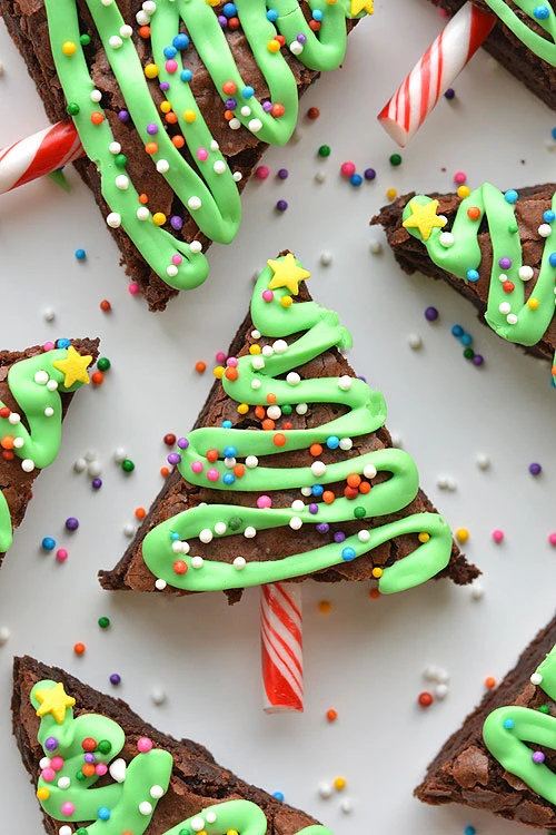 Easy Christmas Tree Brownies