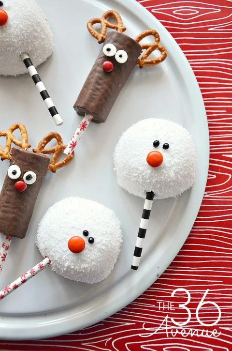 Easy Reindeer & Snowman Christmas Treats