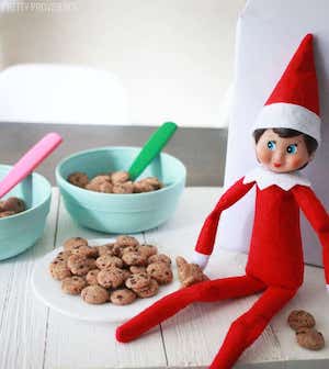 Elf Eating Cookie Cereal from Pretty Providence

