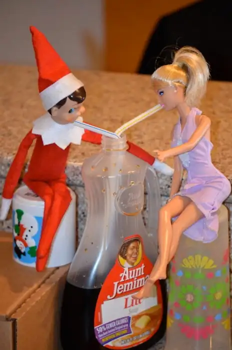 Elf Sipping on Syrup
