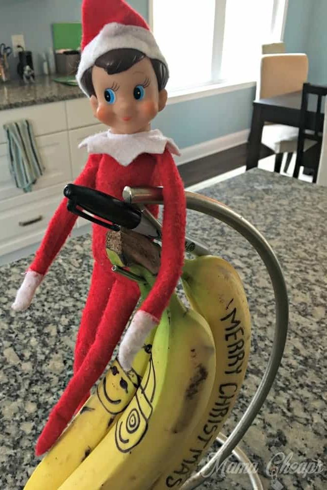 Elf on the Shelf Banana Idea