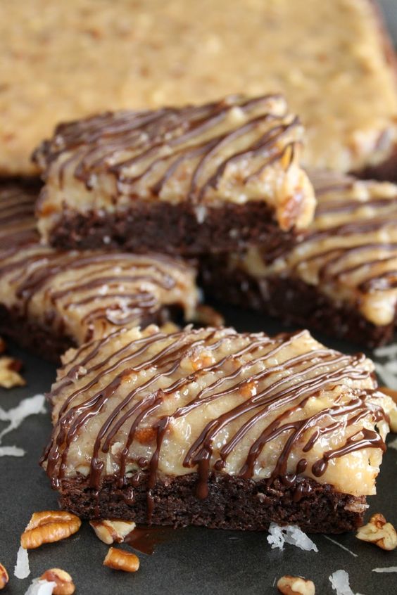 German Chocolate Cookie Bars