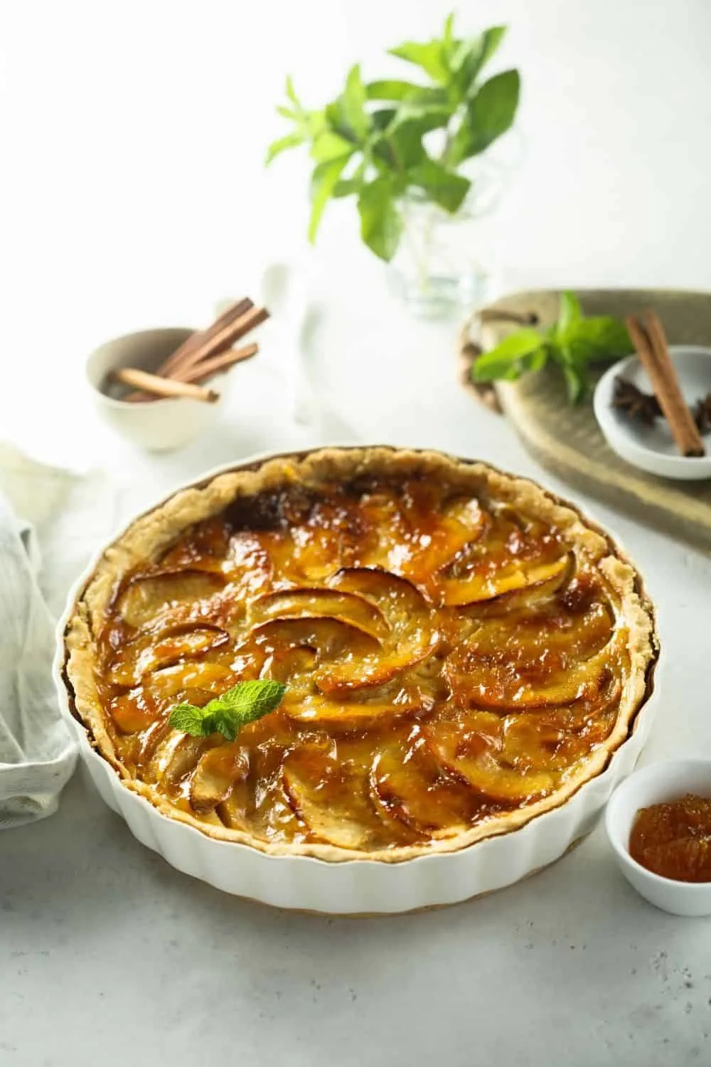 Glazed And Flaky Apple Tart