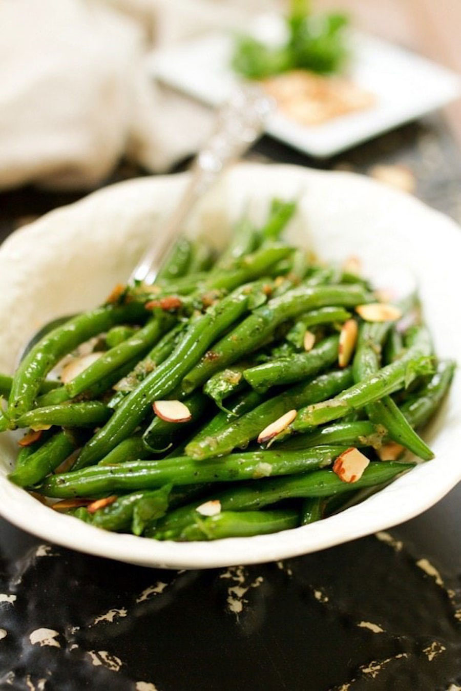 Green Beans with Shallots and Almonds