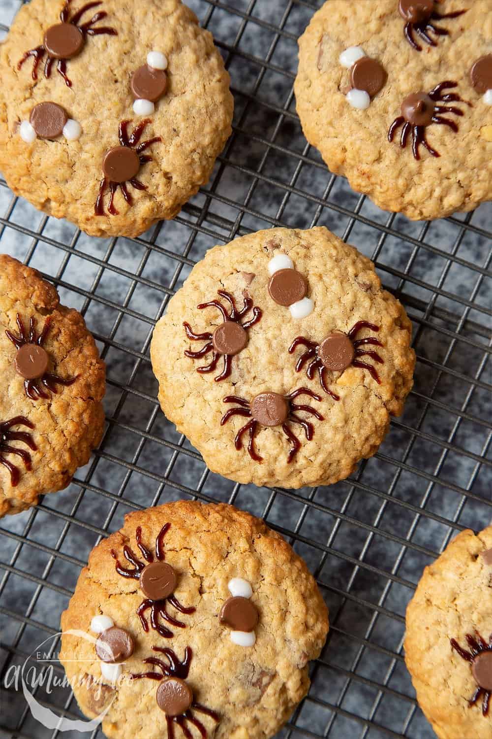 Halloween Peanut Butter Spider Cookies