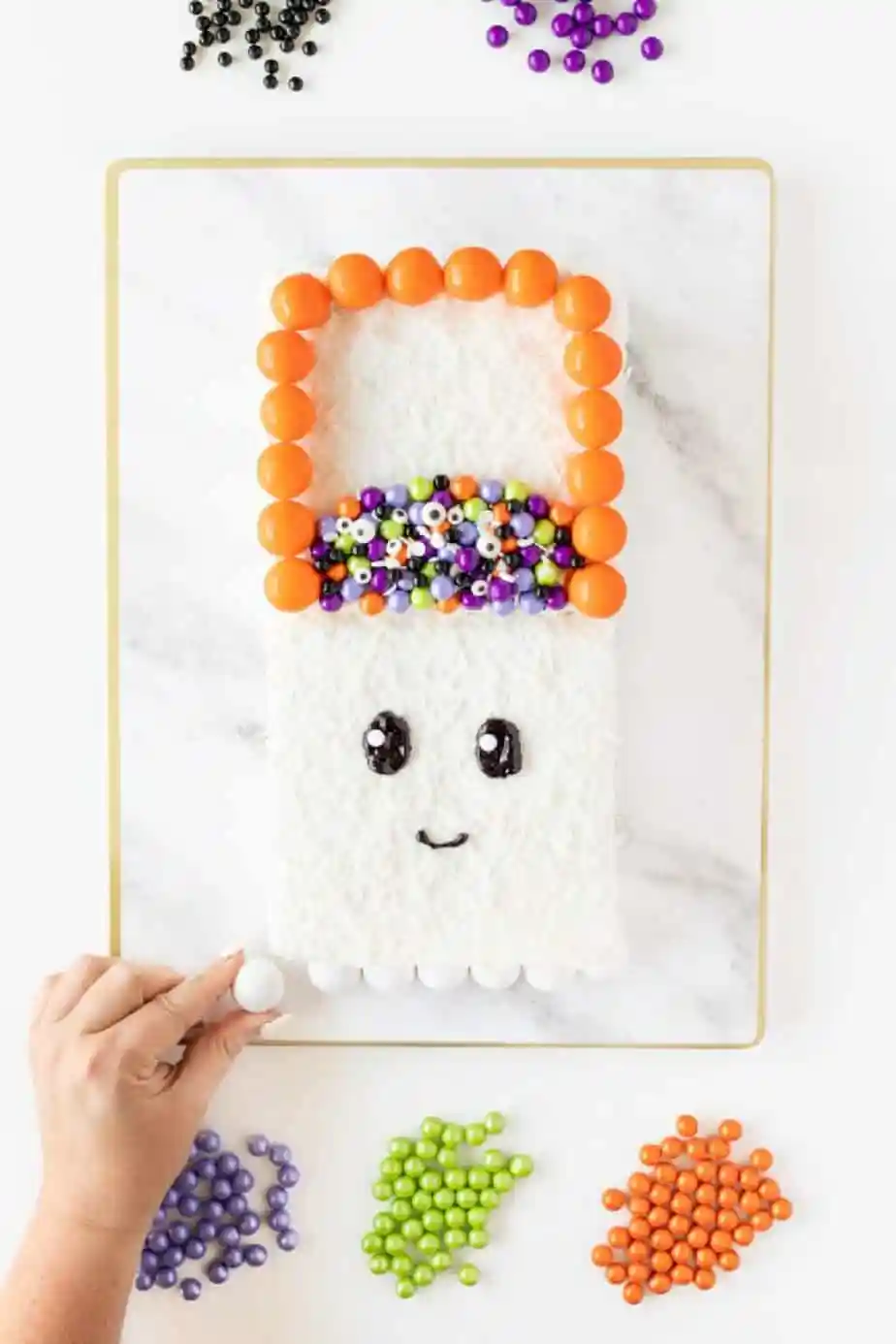 Halloween Trick or Treat Bag Ghost Cake