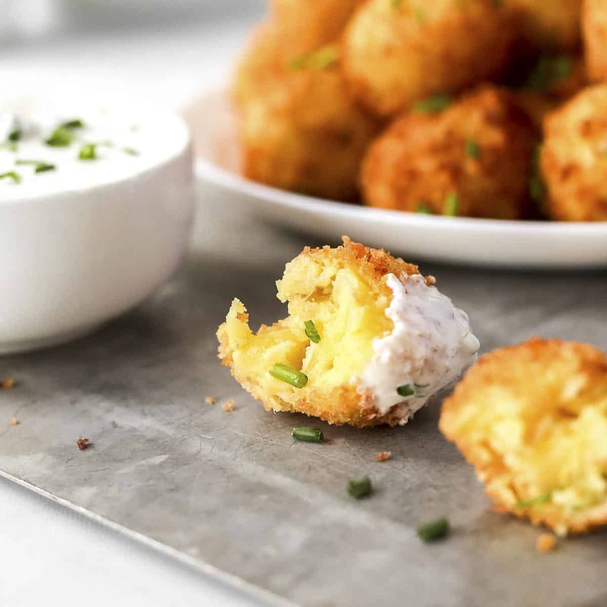 Homemade Cheesy Mashed Potato Croquettes