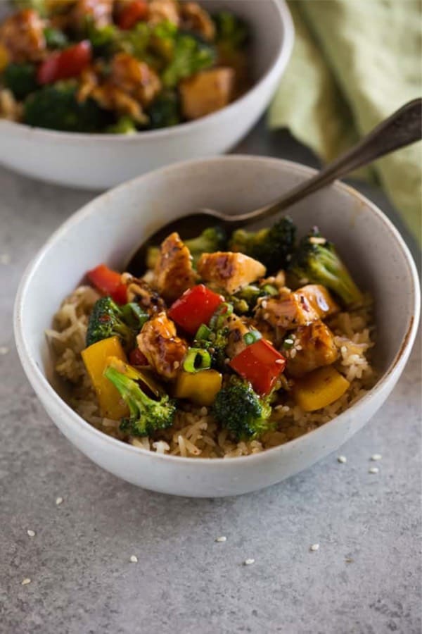 INSTANT POT CHICKEN TERIYAKI BOWLS