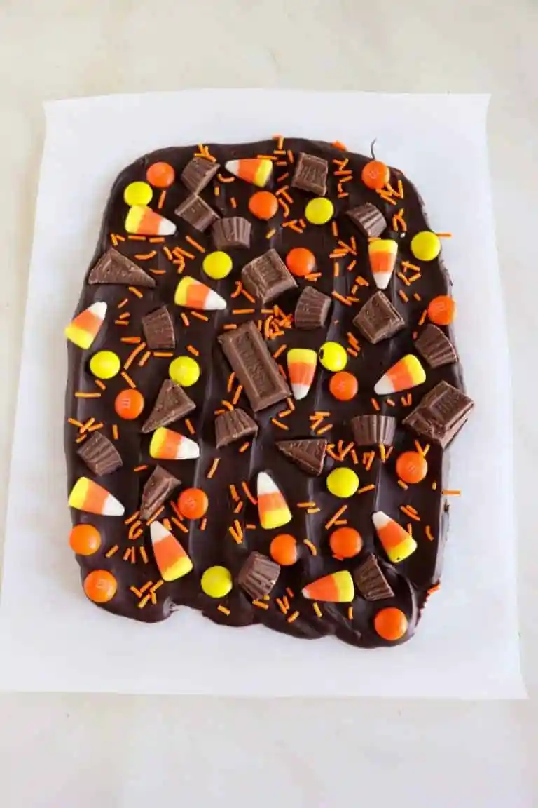 Leftover Candy Halloween Bark