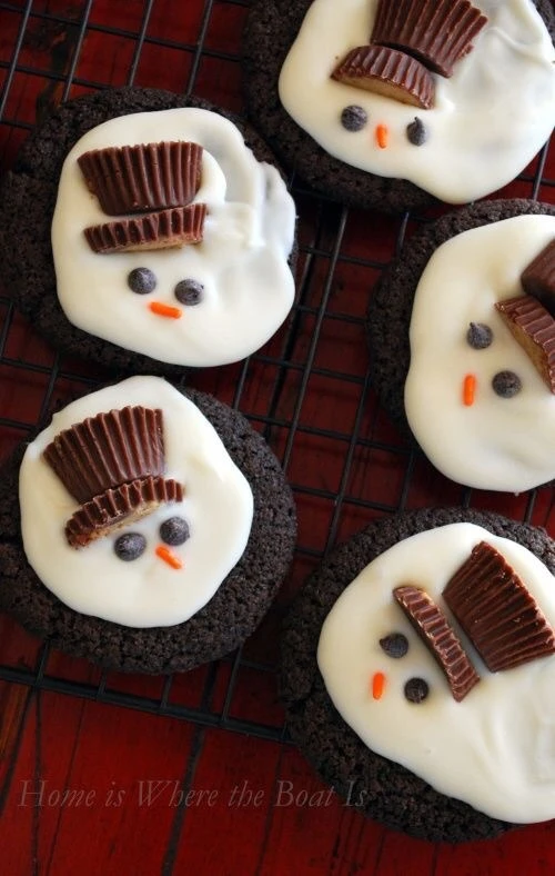 Melted Snowmen Cookies