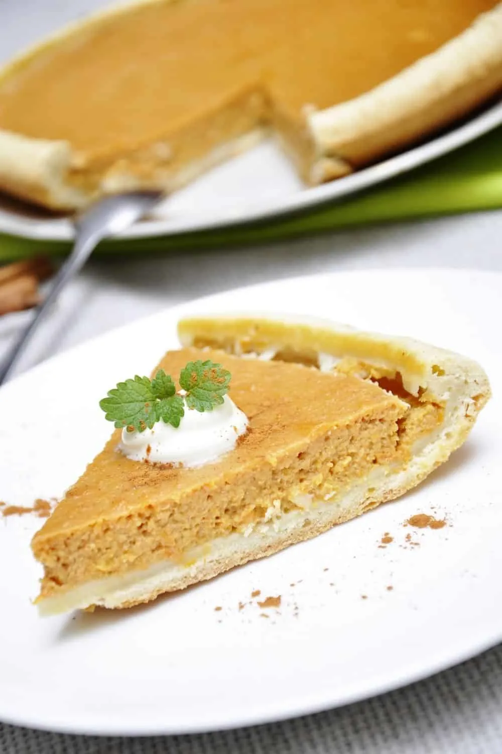 Pumpkin Pie With Cinnamon Cream Fraiche