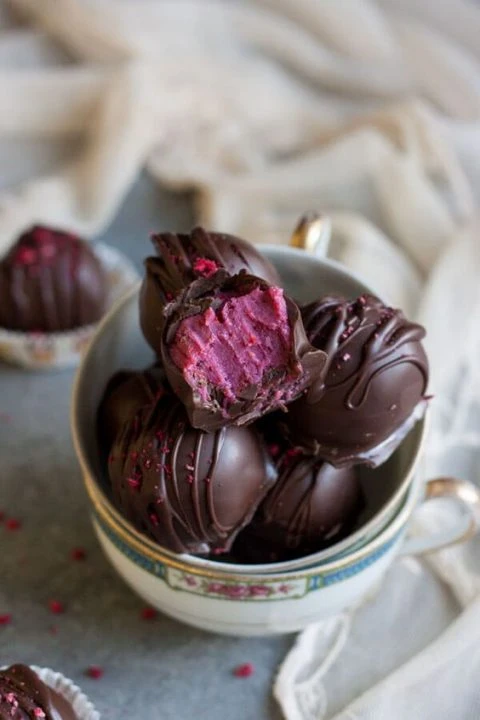 Raspberry Chocolate Truffles