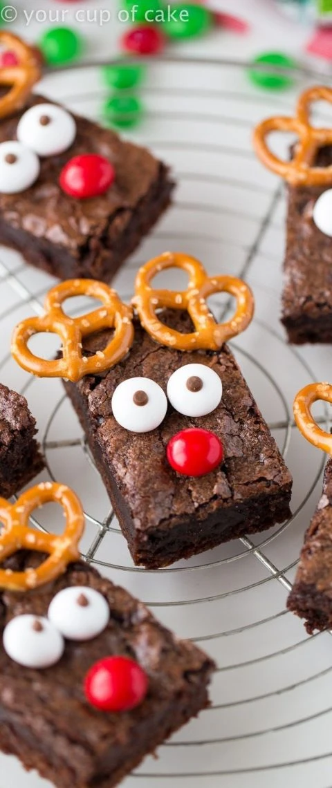 Rudolph The Red Nose Reindeer Brownies