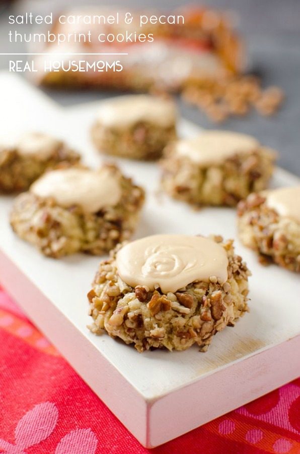 Salted Caramel & Pecan Thumbprint Cookies