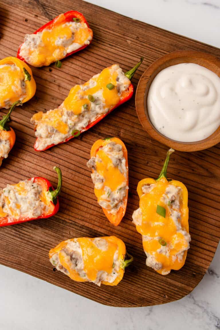 Sausage Stuffed Mini Peppers With Cream Cheese