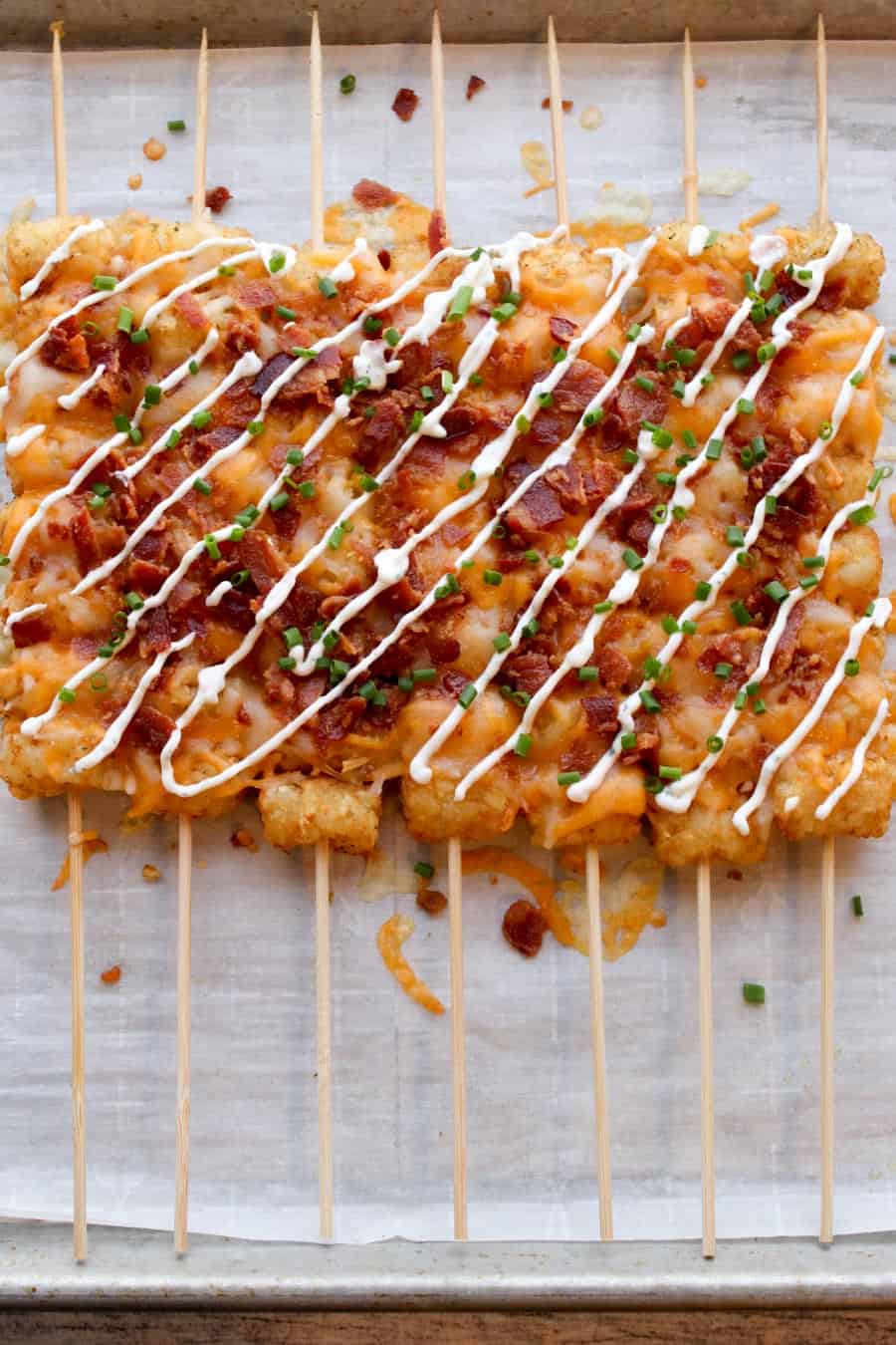 33 Best Toothpick Appetizers for a Party on a Budget 17 Skewered Tater Tot Kabobs